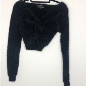 Fuzzy Cropped Sweater
